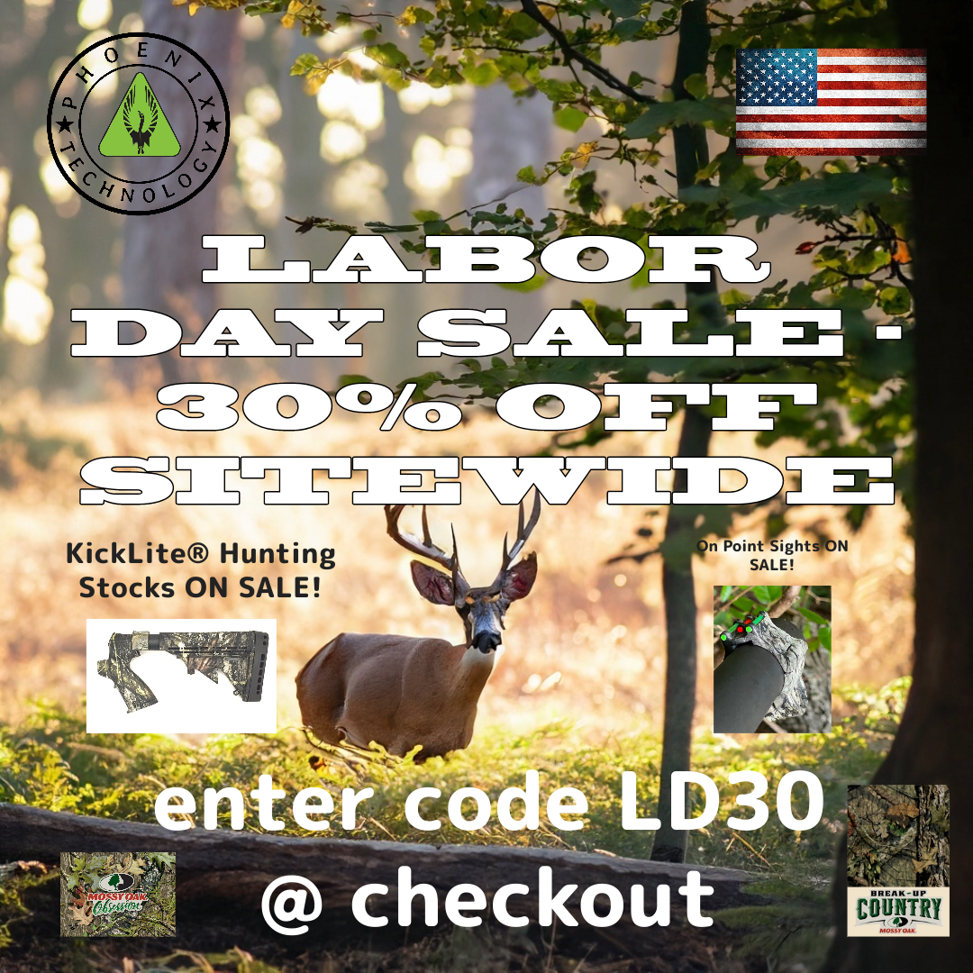 sale, labor day, hunting stock, kicklite, phoenix technology